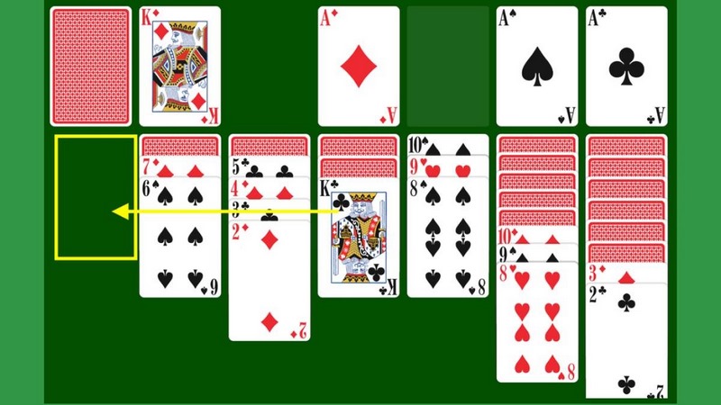 Các bước chơi game xếp bài Solitaire cổ điển 