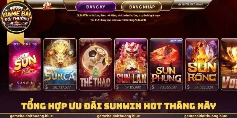 Tổng hợp ưu đãi Sunwin hot tháng này